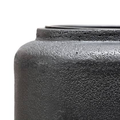 Vase The World - Horsens M rough black Ø37 x H80 cm Zwart