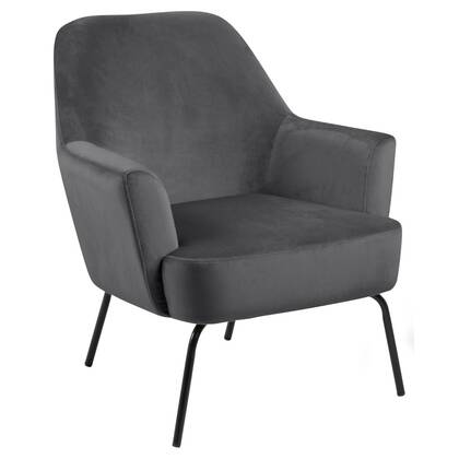 Giga Living - Fauteuil Donker Stof - 75x75x83cm - Naven Grijs