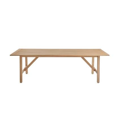 sweeek - Eucalyptus houten tuintafel voor 8 personen Bruin