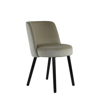 Light&living Eetkamerstoel 56x47x79 cm ECKLEY velvet glans ivoor-zwart Taupe