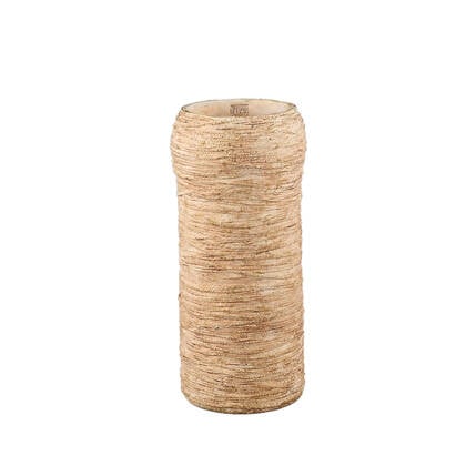 PTMD Ricci Brown Cement Pot Ribbed Round High M