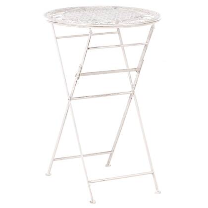 Beliani - TRIESTE - Tuinbartafel - Licht - 60 x 60 cm - IJzer Beige