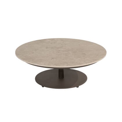 4 Seasons Outdoor Boaz koffietafel - terre|keramiek - Ø80 cm. Bruin