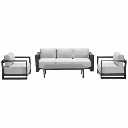 Garden Impressions Malakka loungeset 4-delig - valley sand Bruin