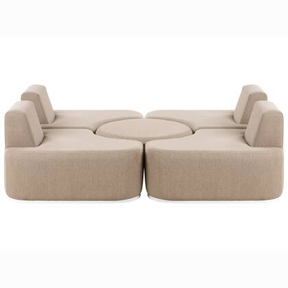 Beliani - FABRO - Loungeset voor 4 - Beige - Polyester