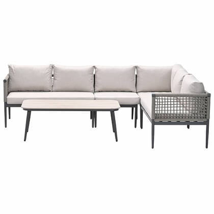 Garden Impressions Burela loungeset 5-delig rechts - taupe Bruin