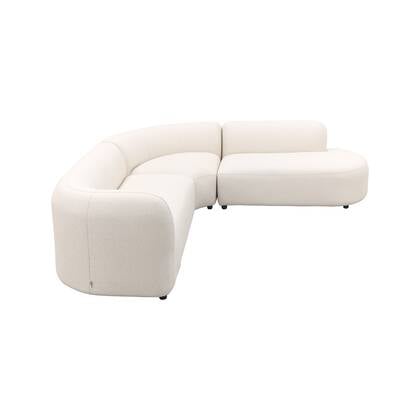 Madeira ronde hoekbank links - Naturel Sunbrella