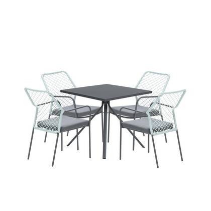 5-delige tuinset Dido stoelen zacht - Rimini tafel Groen