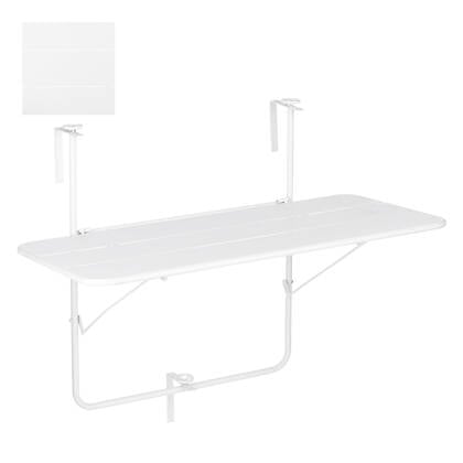 Mica Decorations Balkon Tuin Tafel - 88x51x67 cm - Ijzer - Wit