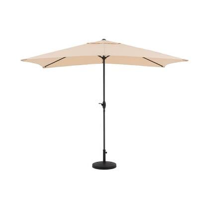 Goossens Parasol Siri, Parasol 2x3 meter met voet Bruin