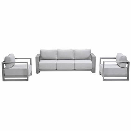 Garden Impressions Malakka loungeset 3-delig taupe Bruin