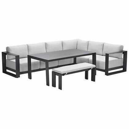Garden Impressions Malakka lounge dining set 6-delig - valley sand Bruin
