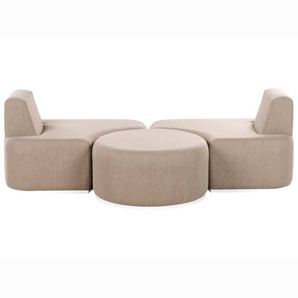Beliani - FABRO - Loungeset voor 2 - Beige - Polyester