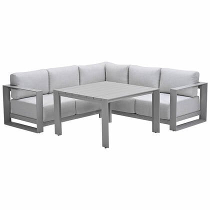 Garden Impressions Malakka lounge dining set 4-delig - taupe Bruin