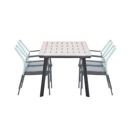 5-delige tuinset Dido tuinstoelen zacht - Vigo tafel Groen