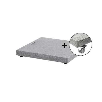 4-Seasons Siesta parasolvoet 125kg. + wielenset Grijs