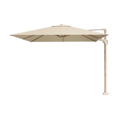 Platinum Challenger Zweefparasol T2 premium - 3x3 m. Champagne Teak Beige