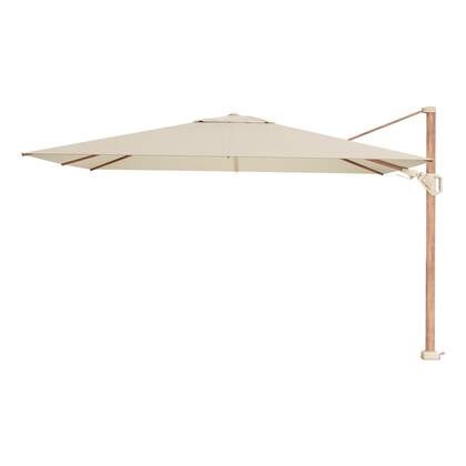 Platinum Challenger parasol T2 Premium - 2,6 x 3,5 m. - Champagne Teak Beige