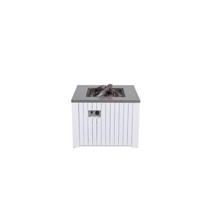 Cozy Living sfeerhaard Faro - mat wit - aluminium - 80x80 cm - 50 Mb