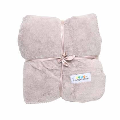 Tuinmeubelland Fleece deken 170x130 cm - zand Bruin