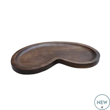 Vase The World - Villeta S walnut L45 x B24 x H2 cm Bruin