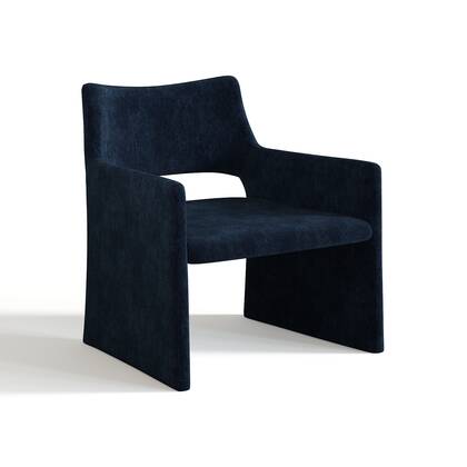 Middernachte fluwelen stoel Blauw