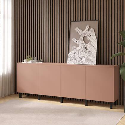 Artego Design Pastell Ayaya 243 cm Dressoir Abrikoos Oranje