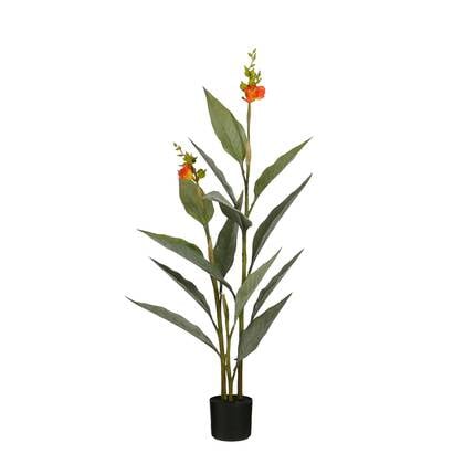 Mica Decorations Kunstplant Canna - 46x46x115 cm - Polyethyleen - Oranje