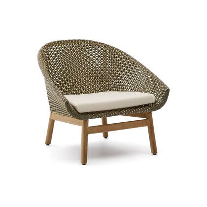 Fauteuil Olbia, Fauteuil hoogte 74 cm Bruin