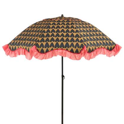 Edelman Mitchell parasol hart - Ø220 x 238 cm Zwart