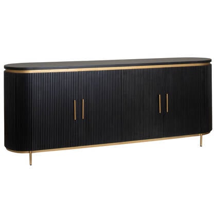 Anli-Style Tower living Rivello Sideboard 4 drs. - 210x45x85 Zwart