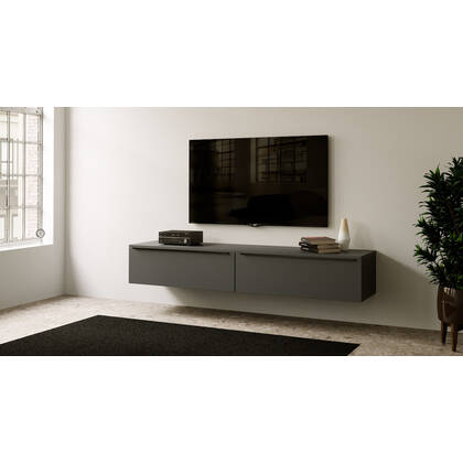 Artego Design Levana Grafiet 180 cm TV Wandmeubel Antraciet