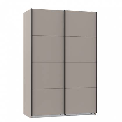 Kledingkast Aalst - Taupe - Hout - 135x210x65cm (BxHxD)