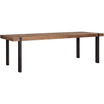 DTP Home Dining table Beam,78x250x100 cm, 8 cm recycled teakwood top Bruin