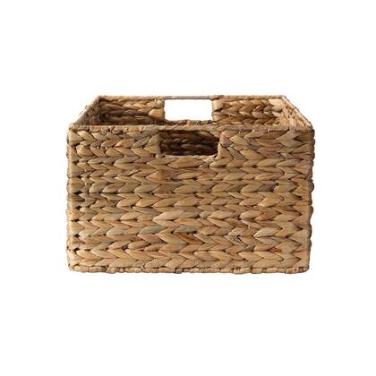 Calicosy - Waterhyacint mand met metalen frame - H17 cm Beige