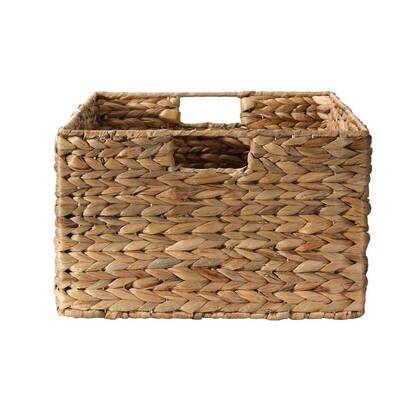 Calicosy - Waterhyacint mand met metalen frame - H20 cm Beige