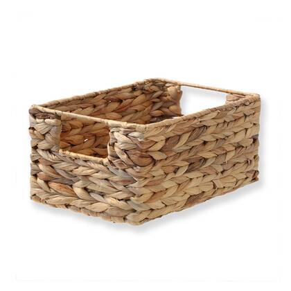 Calicosy - Waterhyacint mand met metalen frame - H13 cm Beige