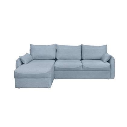 Calicosy - Hoekbank 3-zits met slaapfunctie B260 cm - NAOMI - Blauw