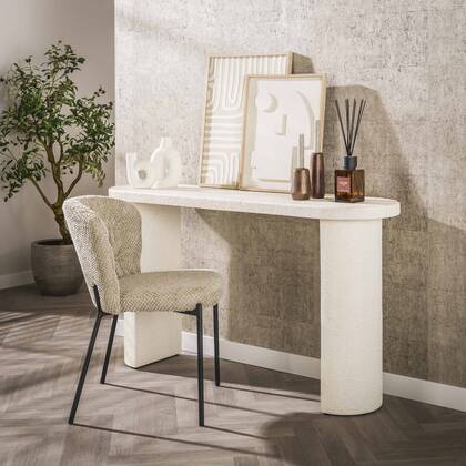 Davidi Design Arch Stone Sidetable Marmer Composiet Wit