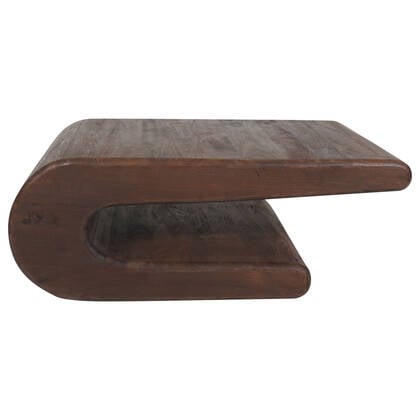 Home67 - Salontafel Maan - Espresso Mangohout - 110 x 60 cm Bruin