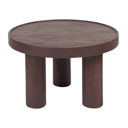 Home67 - Salontafel Tias ø60 cm - Espresso Mangohout Bruin