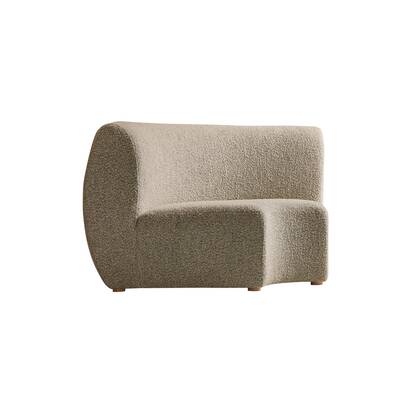 Tikamoon - Modulaire fauteuil van massief acaciahout en grijze stof