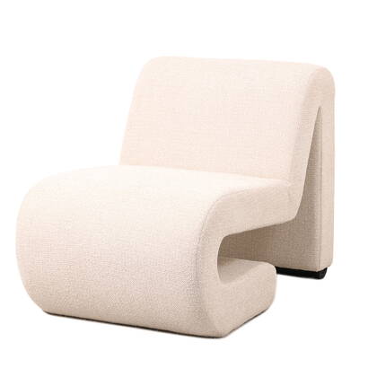 DÉJA Living - Fauteuil Beige Stof - 59x86x64cm - Mia
