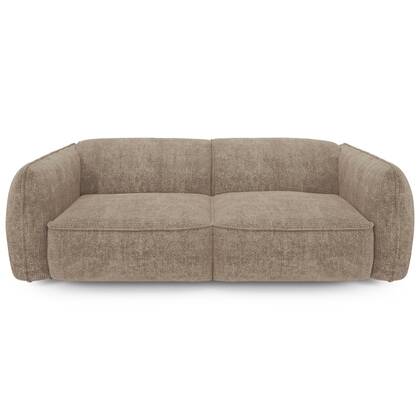 4-zitsbank in beige ribfluweel Taupe