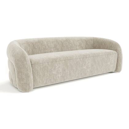 fluwelen 3-zitsbank Beige