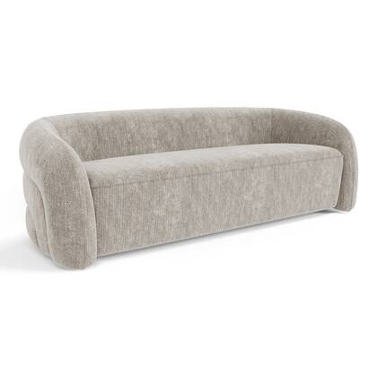 3-zits fluwelen bank met structuur Taupe