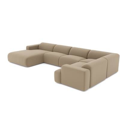 XXL panorama bank, linker hoek, 354cm Taupe