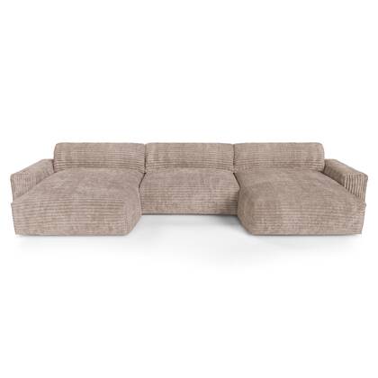 XXL corduroy panorama bank 220cm Taupe
