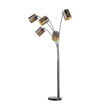 ETH Laser Vloerlamp 5x E27 h200cm Zwart