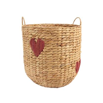Sissy-Boy Mand van hyacinth met rode ingeweven hartjes large Roze